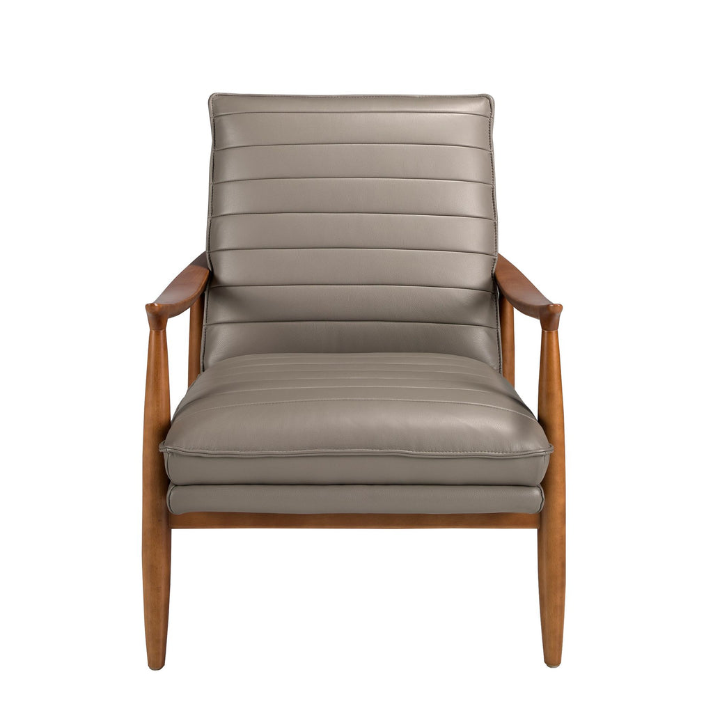 Sillón piel gris oscuro