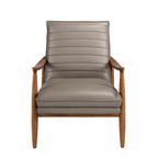 Sillón piel gris oscuro