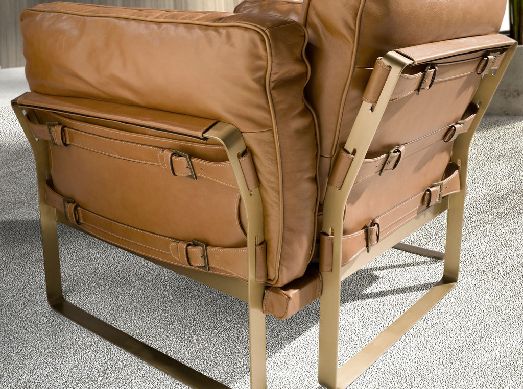 Sillón piel camel