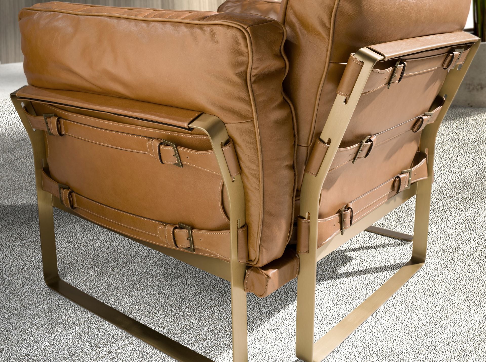 Sillón piel camel