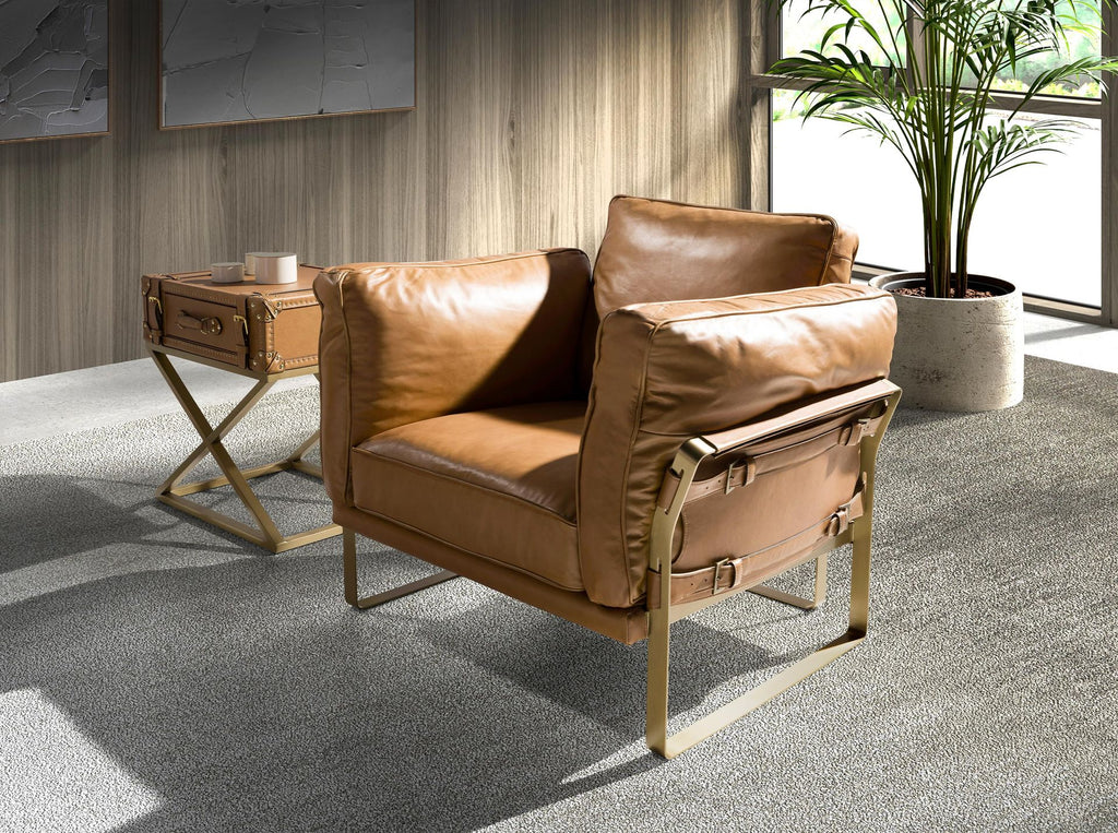 Sillón piel camel