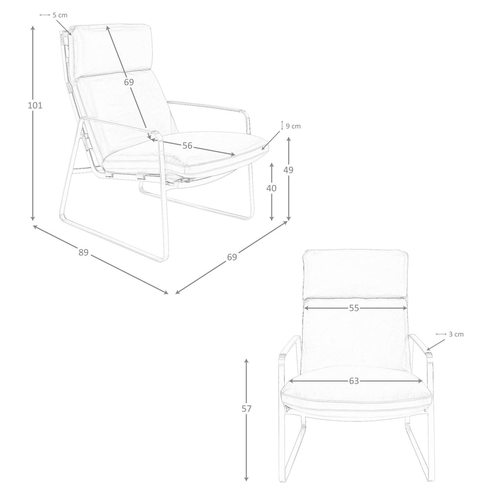 Sillón piel camel