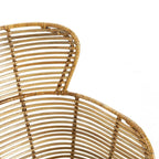 Silla 59x53x84 cm Metal/Mimbre -- Negro/Natural