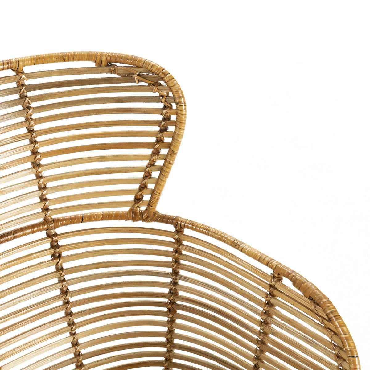 Silla 59x53x84 cm Metal/Mimbre -- Negro/Natural