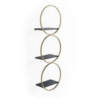 Estantería 33x14x99 Madera/Metal -- Negro/Dorado