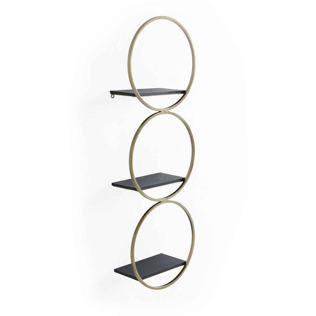 Estantería 33x14x99 Madera/Metal -- Negro/Dorado