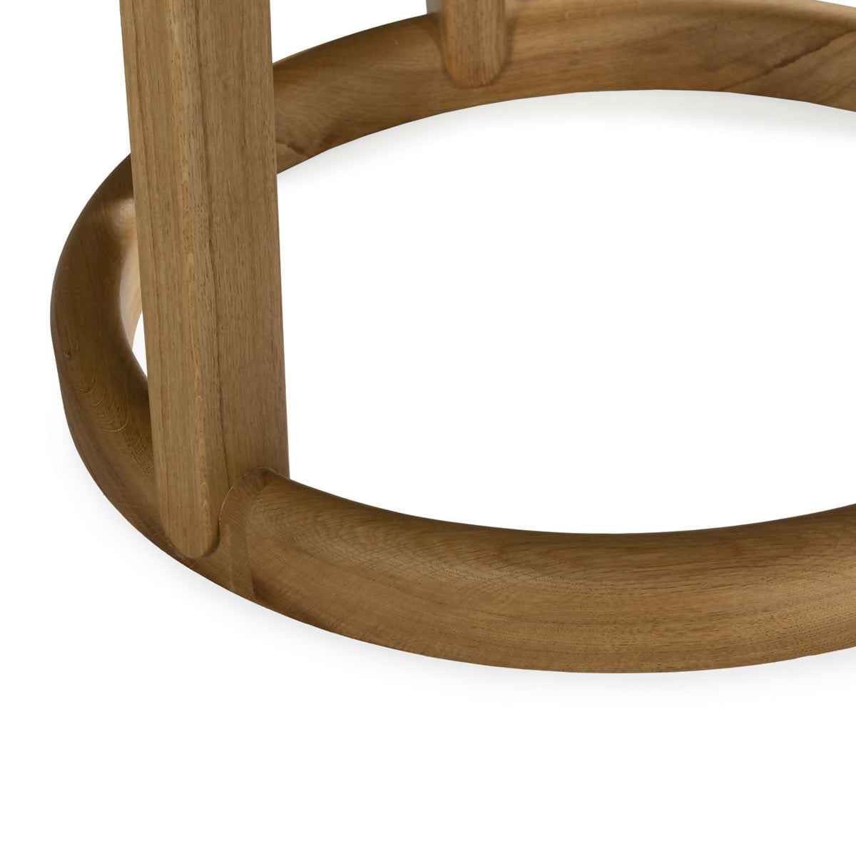 Mesa Comedor 140x140x75 Madera de Roble/Mármol -- Natural/Negro