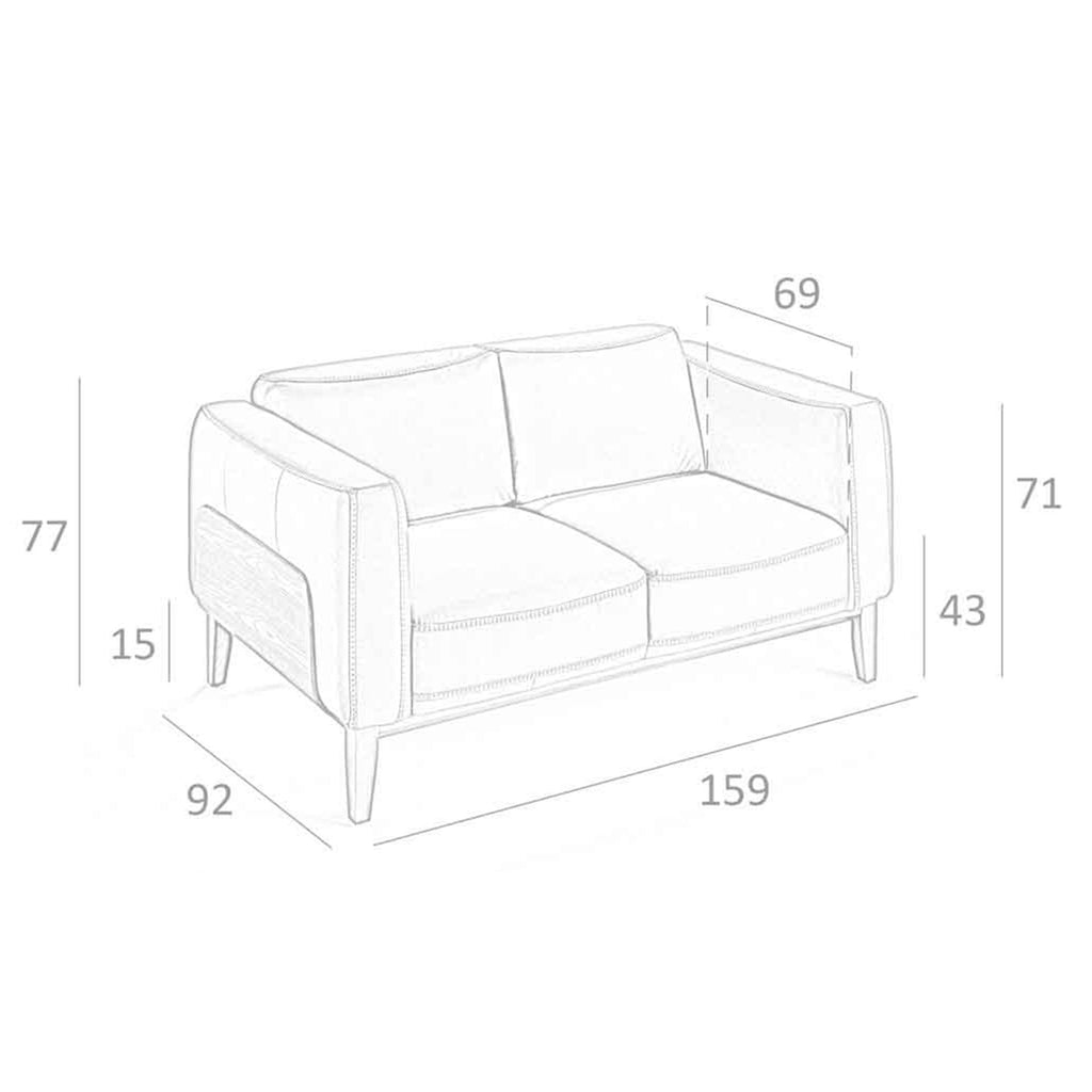Sofá 3 plazas piel visón