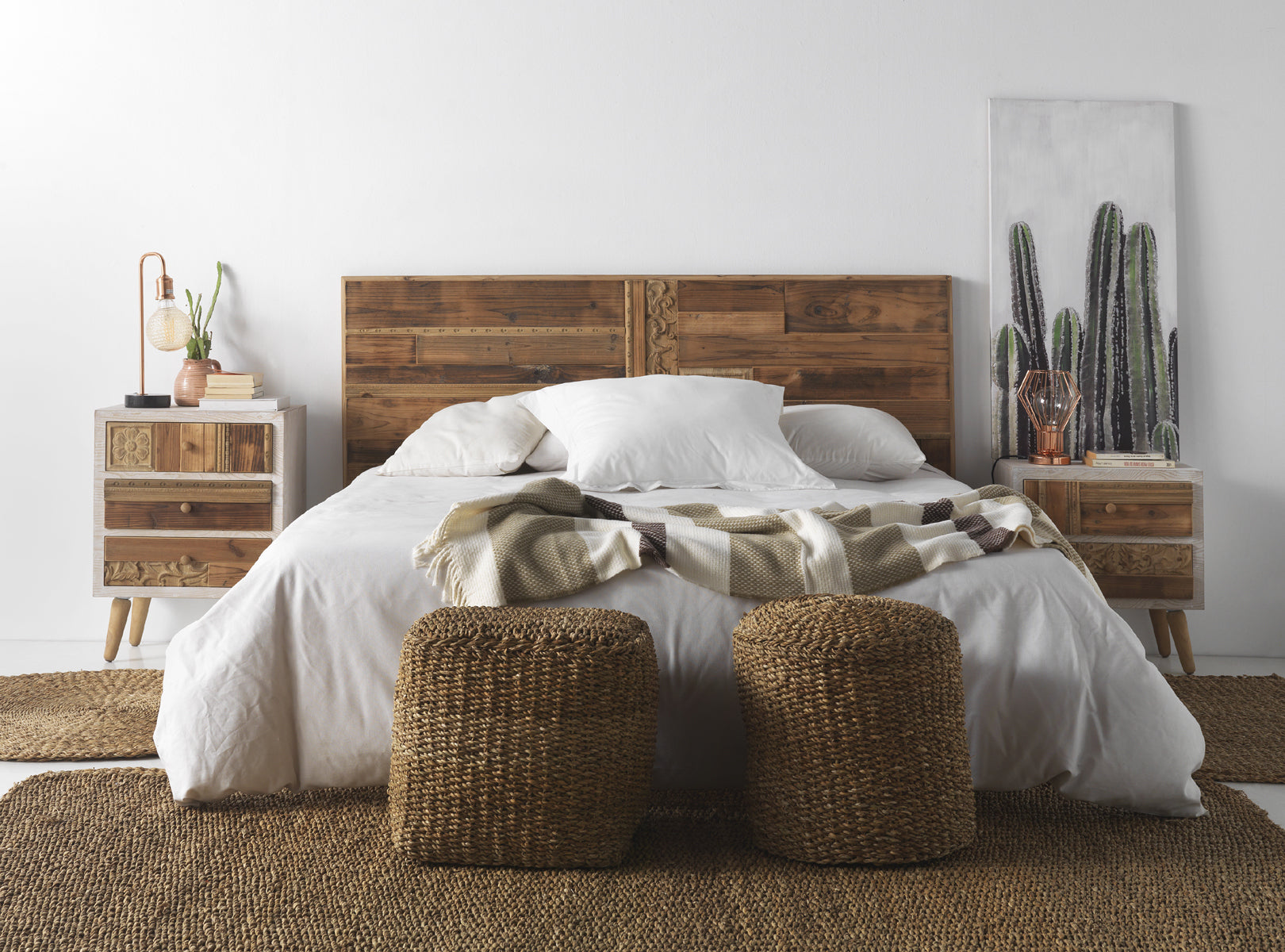 CABEZAL FRONTIS MADERA RECUPERADA NATURAL 110 X60