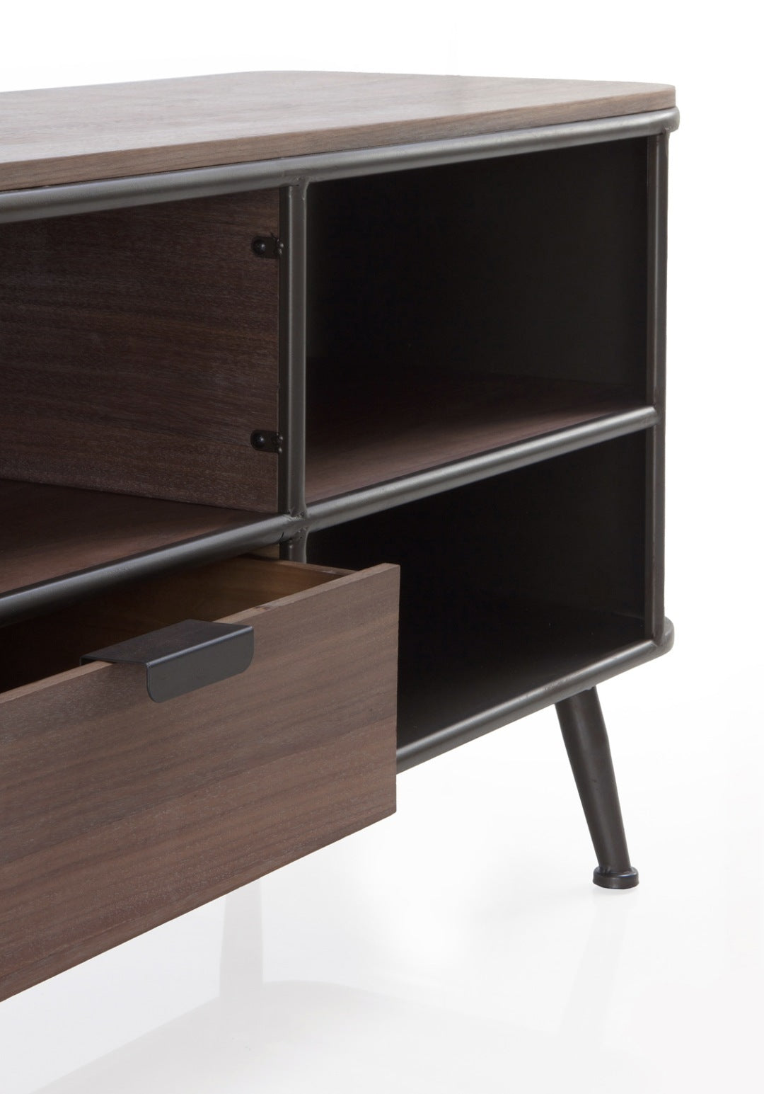 MUEBLE TV METALICO CON ENCIMERA Y 1 CAJON DE MADERA