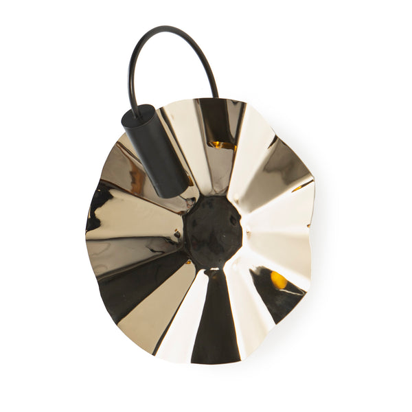 Aplic de paret 40x24x52 cm de metall daurat i negre