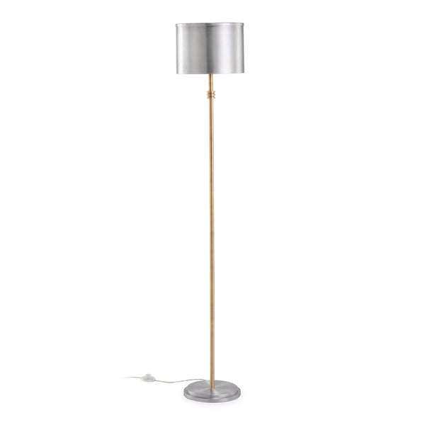 Llum de peu 28x24x158 cm de metall daurat i platejat