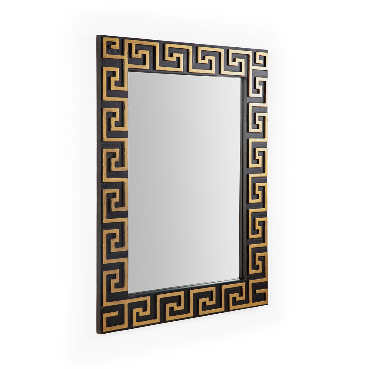 ESPEJO 86x3x111 CRISTAL/MADERA NEGRO/DORADO