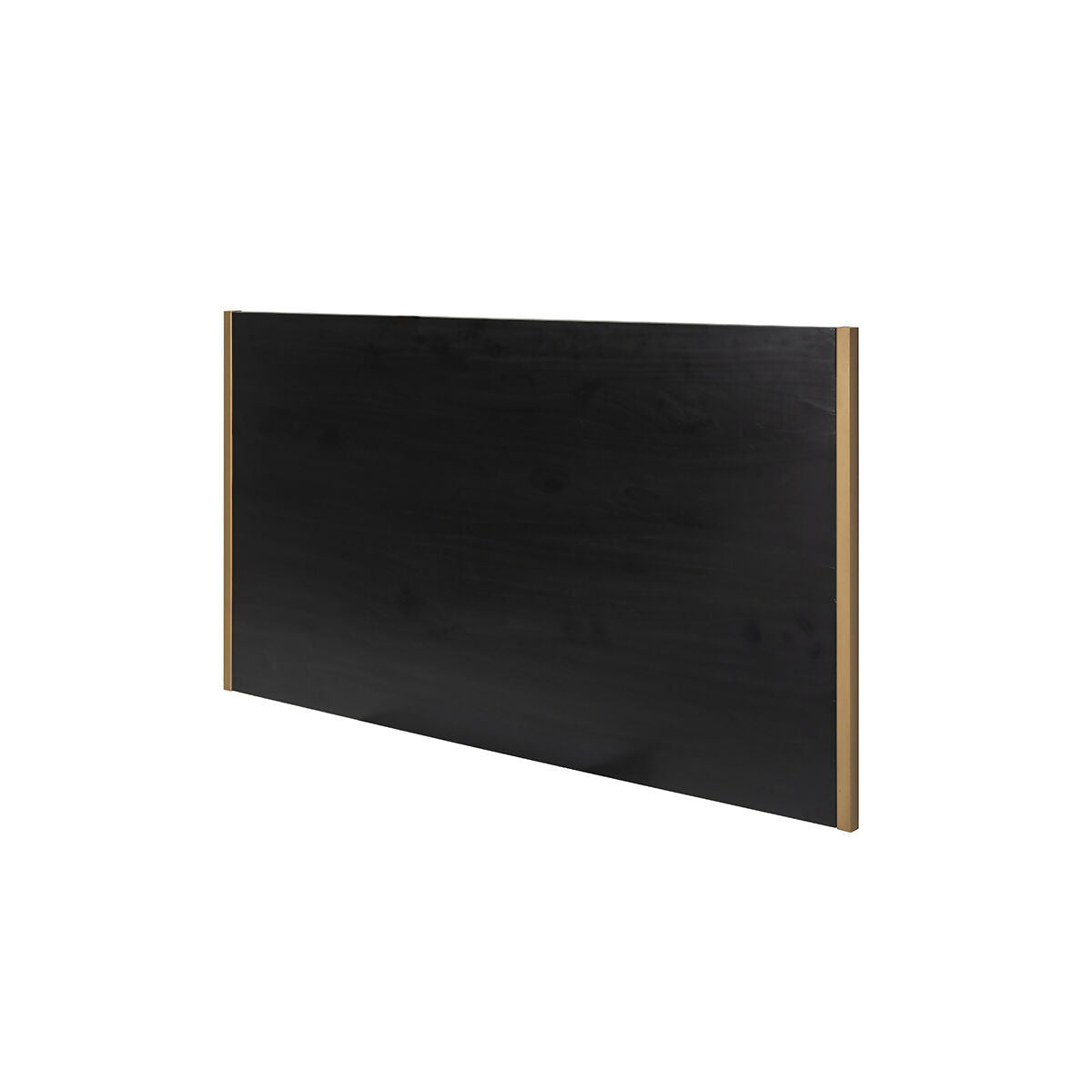 Cabecero 160x3x90 Madera Negro/Metal Dorado