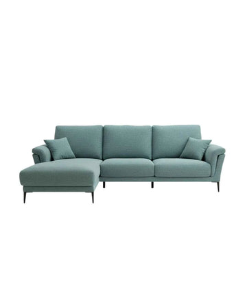 Sofà Tallín de 3 places amb chaise longue verd 276x170x97 cm