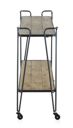 MUEBLE AUXILIAR MADERA DE ABETO Y HIERRO