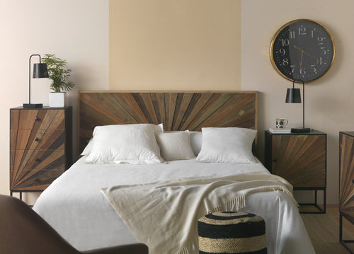 Detalle de las lamas de madera del cabezal