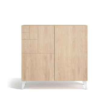 Sabater de melamina roure amb potes de faig 90x27x90 cm