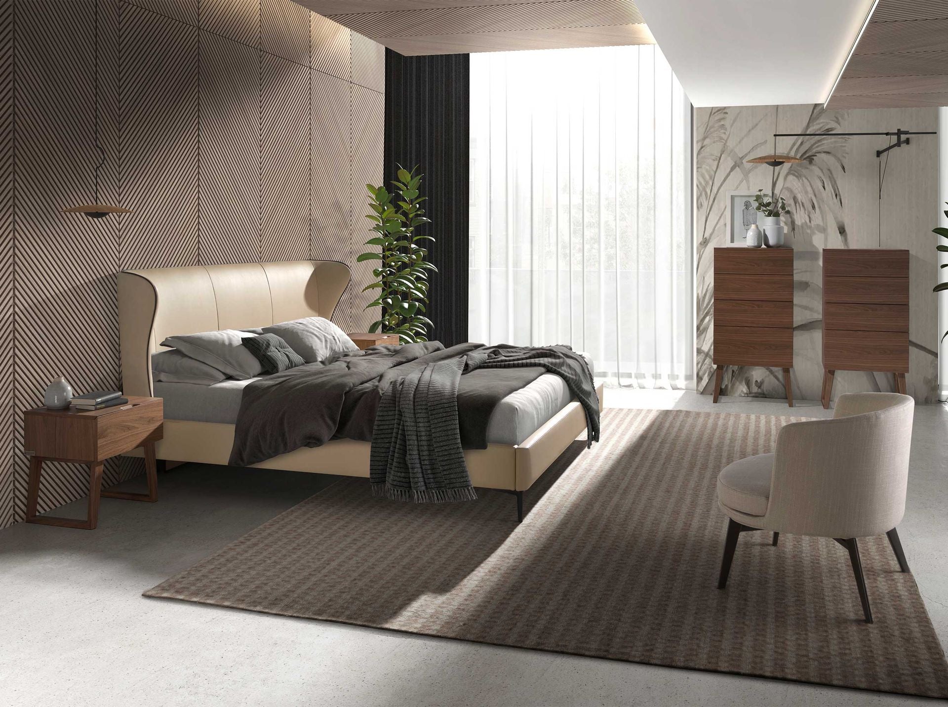 Mesita de noche nogal