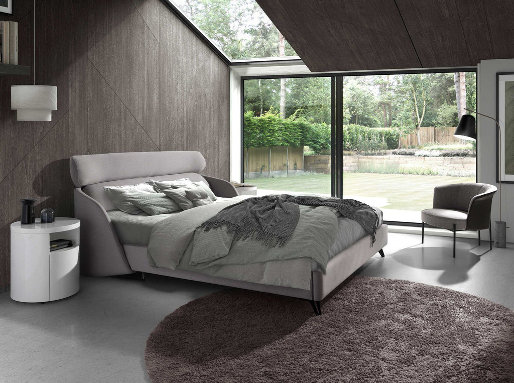 Mesita de noche madera blanca