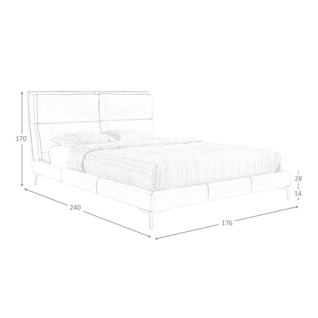 Cama polipiel color visón