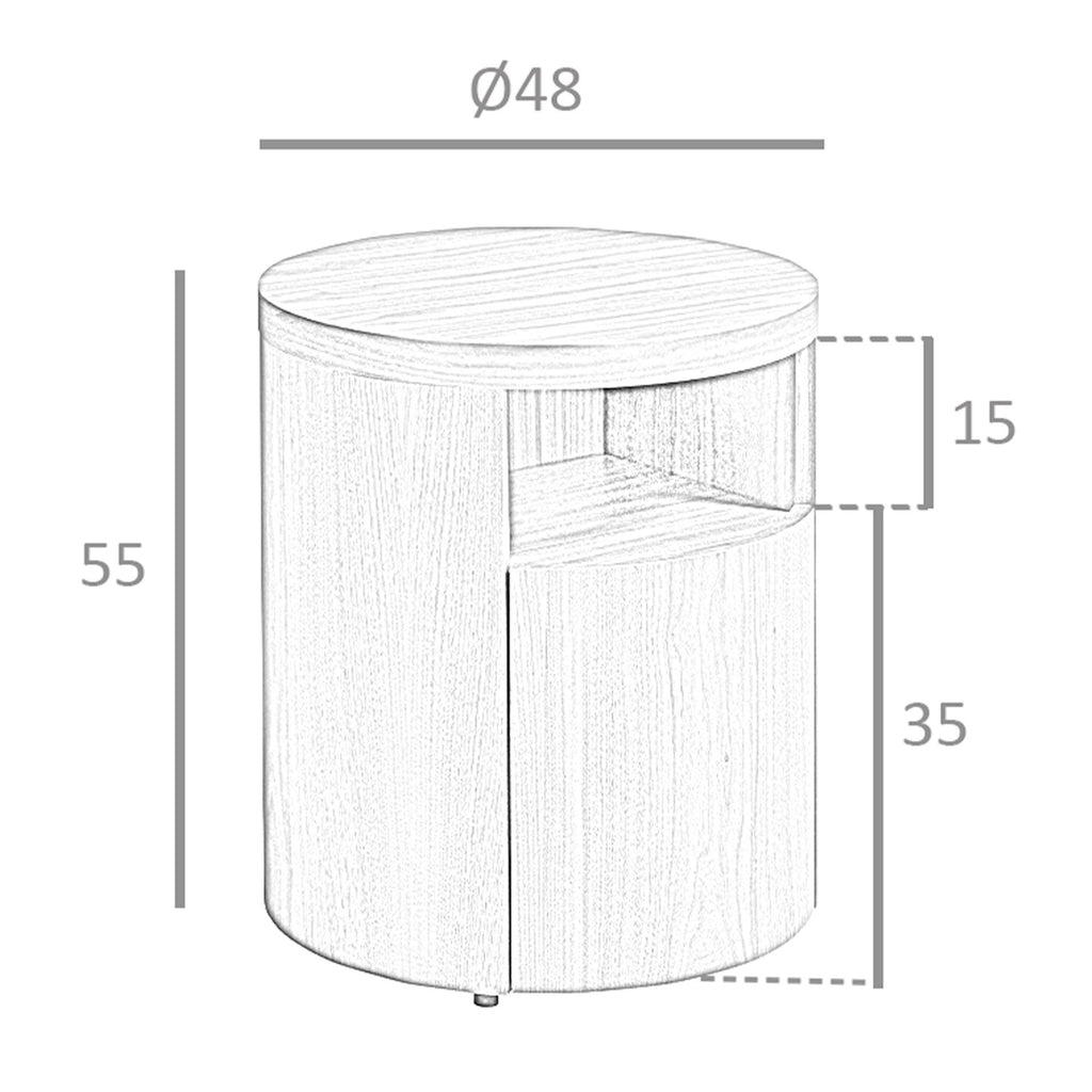 Mesita de noche nogal