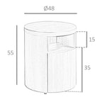 Mesita de noche nogal