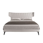Cama tela color gris claro