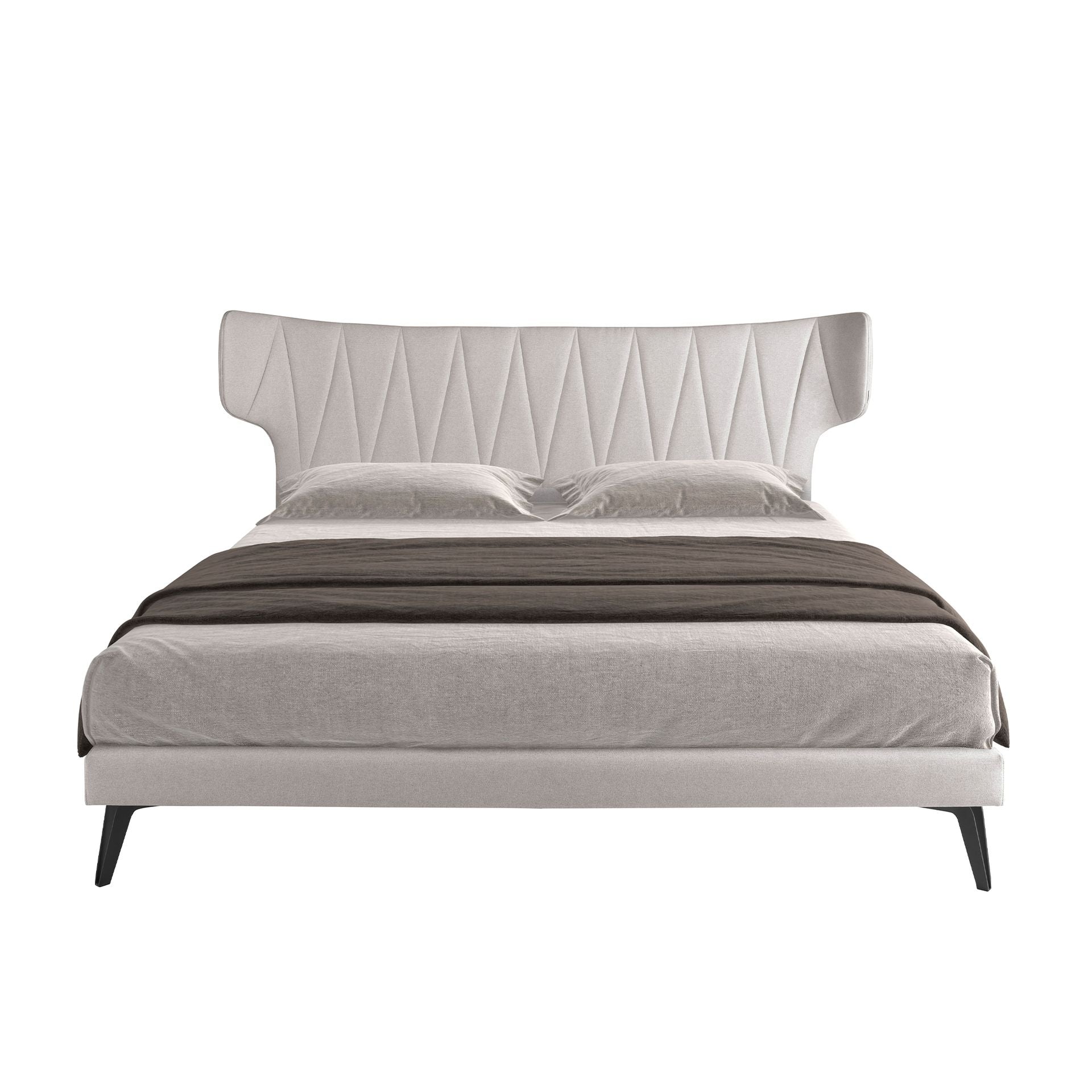 Cama tela color gris claro