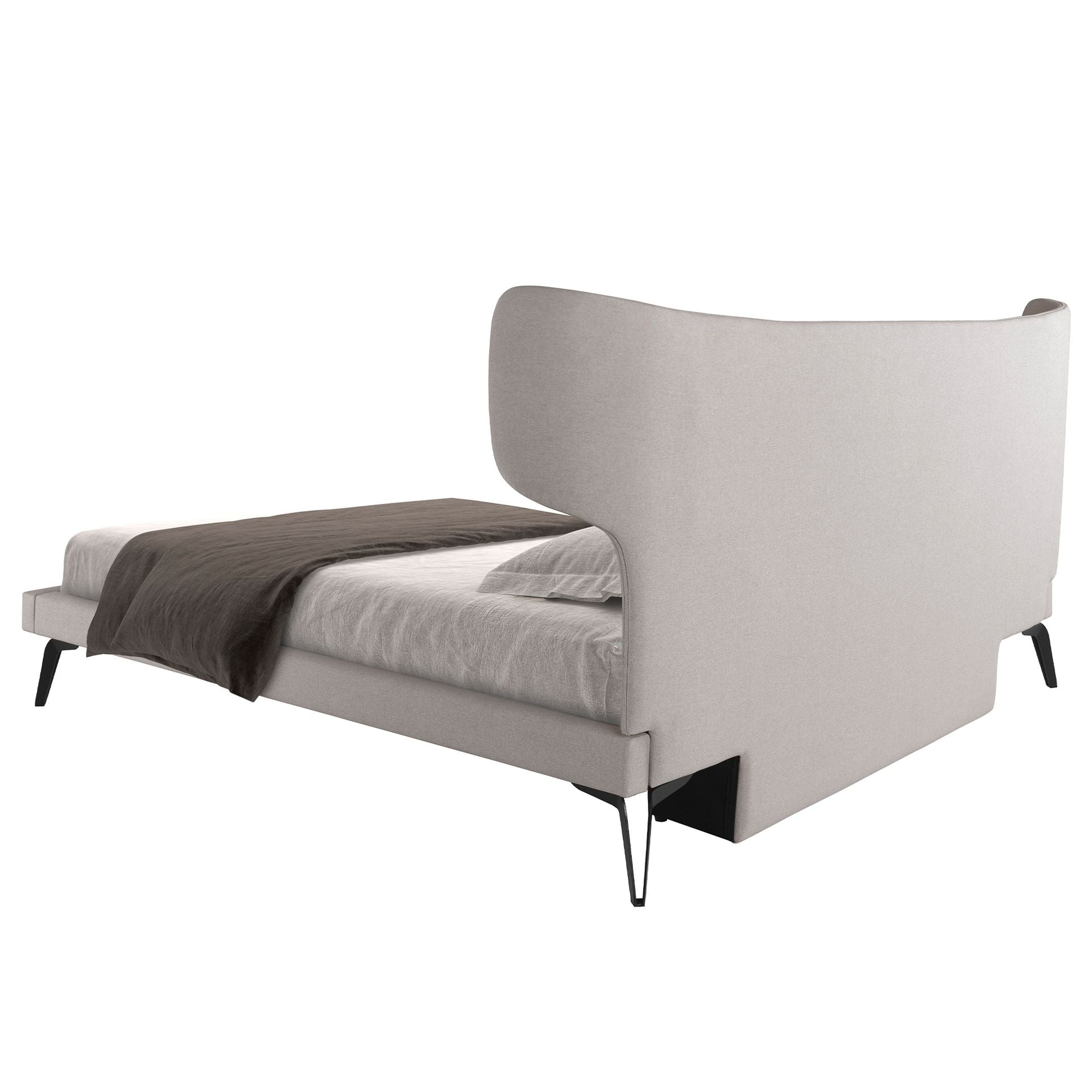 Cama tela color gris claro