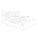Cama tela color gris claro