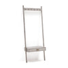 Perchero 73x36x190 cm de madera gris velado con 1 cajón