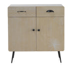 APARADOR MADERA NATURAL PATAS METALICAS NEGRAS