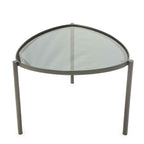 Mesa Auxiliar 61x59x46 Metal/Cristal Negro