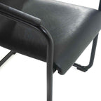 Silla 50x50x84 Metal/P.piel Negro