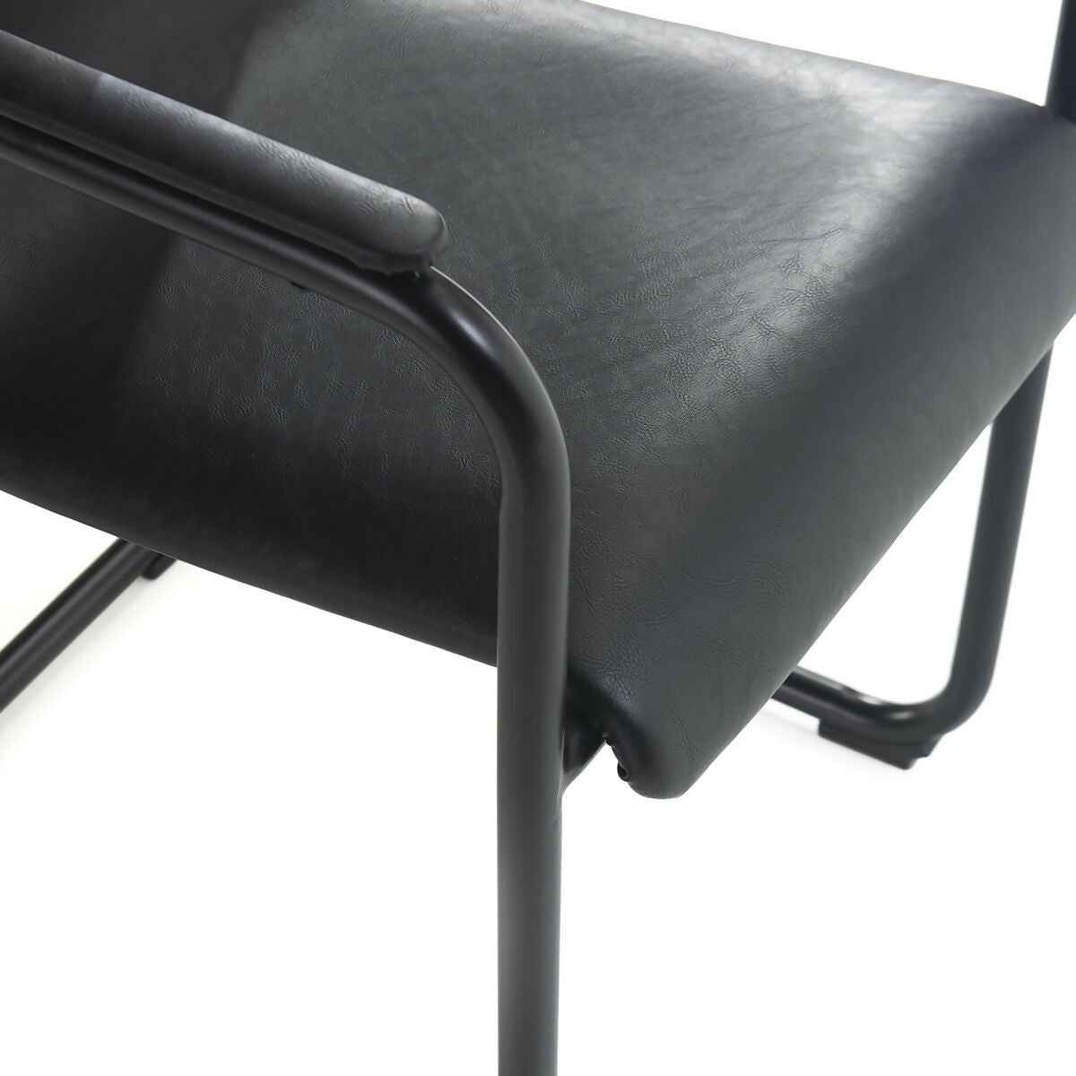 Silla 50x50x84 Metal/P.piel Negro