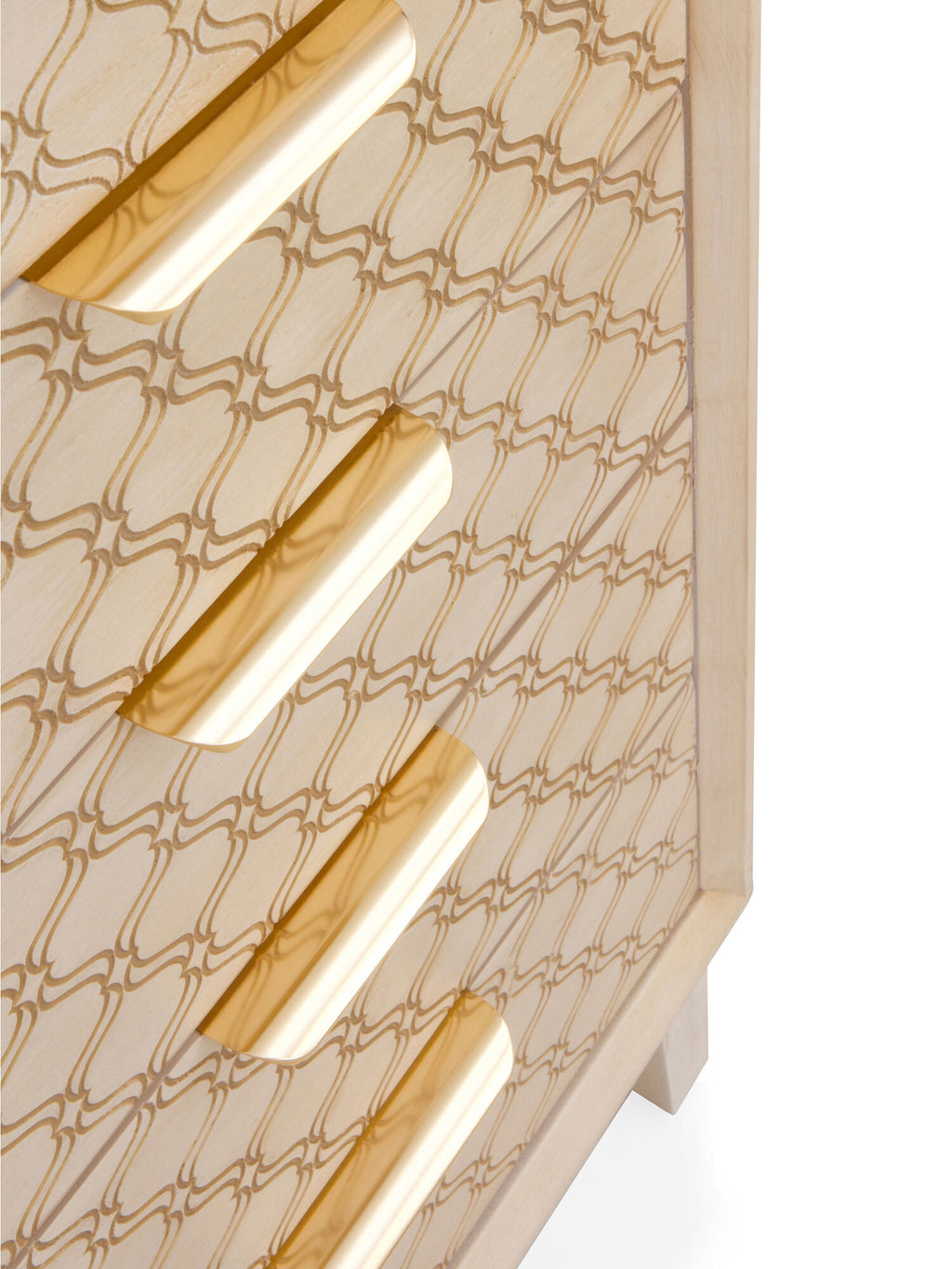 SINFONIER 5 CAJONES CHAPADO EN ROBLE ACABADO EN MARFIL