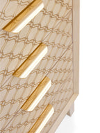 SINFONIER 5 CAJONES CHAPADO EN ROBLE ACABADO EN MARFIL