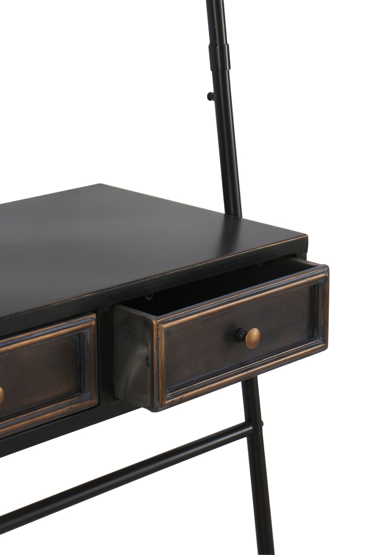 ESTANTE DE PIE A PARED ESTRUCTURA METAL NEGRA