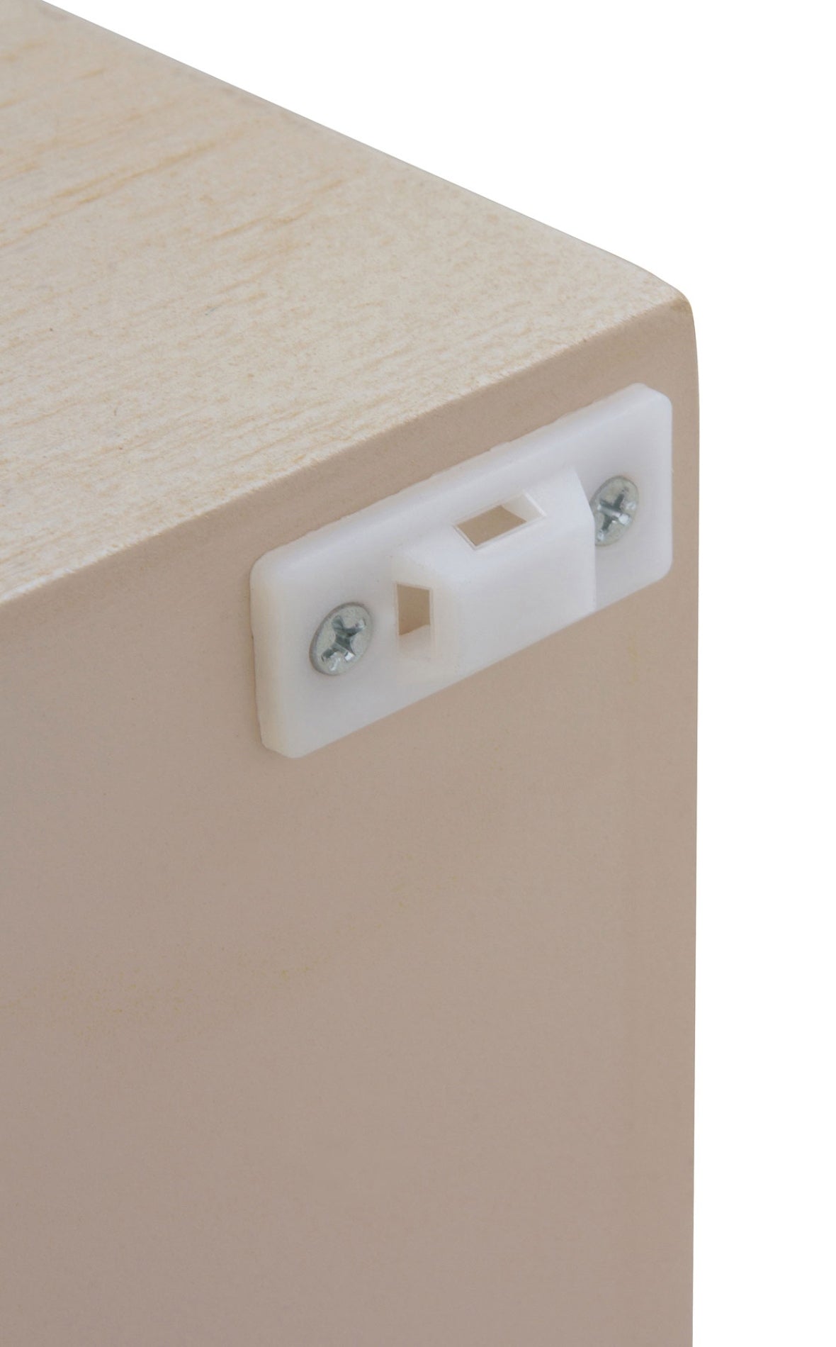 MESITA DE NOCHE 2 CAJONES CHAPADO EN ROBLE ACABADO EN MARFIL