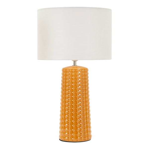 Llum de taula Gliss Mustard de ceràmica mostassa Ø 30x52 cm