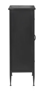 VITRINA CON ESTRUCTURA METAL, PUERTA CON CRISTAL DE FORMA OVAL