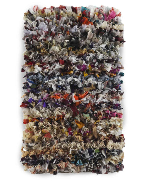 Alfombra de algodón y poliéster multicolor de 60x120 cm