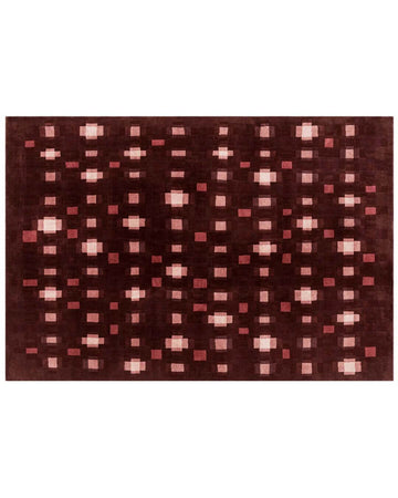 Catifa de llana nuada a mà Echo Red 170x240 cm
