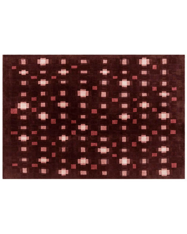 Catifa de llana nuada a mà Echo Red 170x240 cm