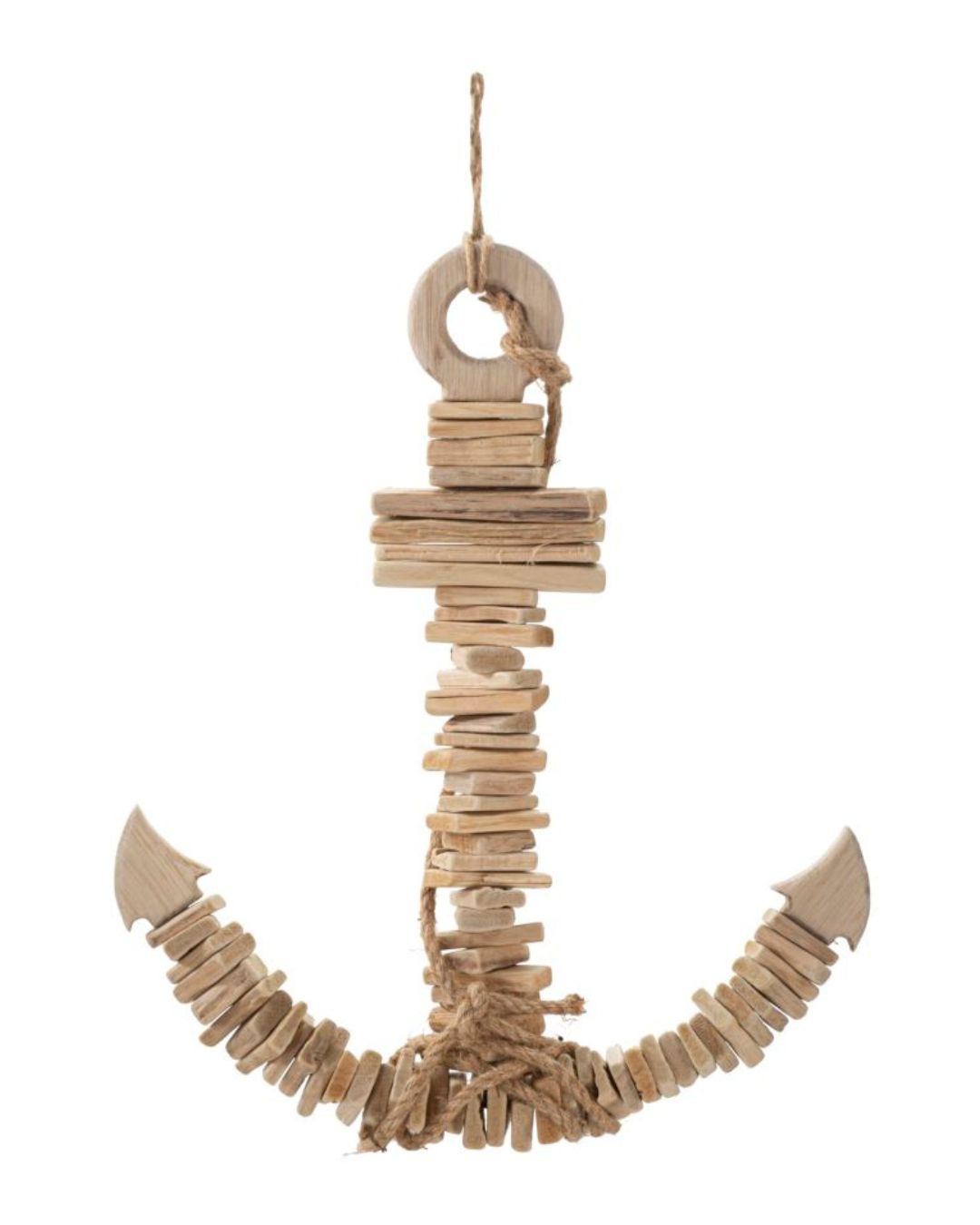 Anclaje de madera marrón para colgar, 39x7x46 cm