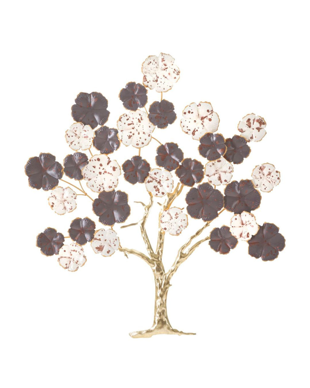 Árbol decorativo 3D en metal multicolor de 73,7 x 5 x 80 cm.