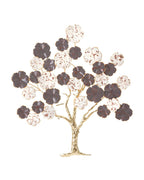 Árbol decorativo 3D en metal multicolor de 73,7 x 5 x 80 cm.