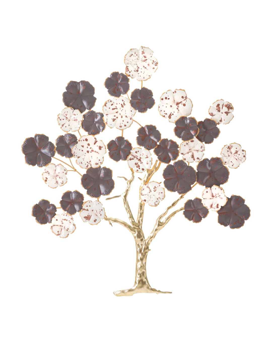 Árbol decorativo 3D en metal multicolor de 73,7 x 5 x 80 cm.
