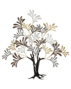 Árbol decorativo 3D en metal multicolor de 97,2 x 8,9 x 100,3 cm.